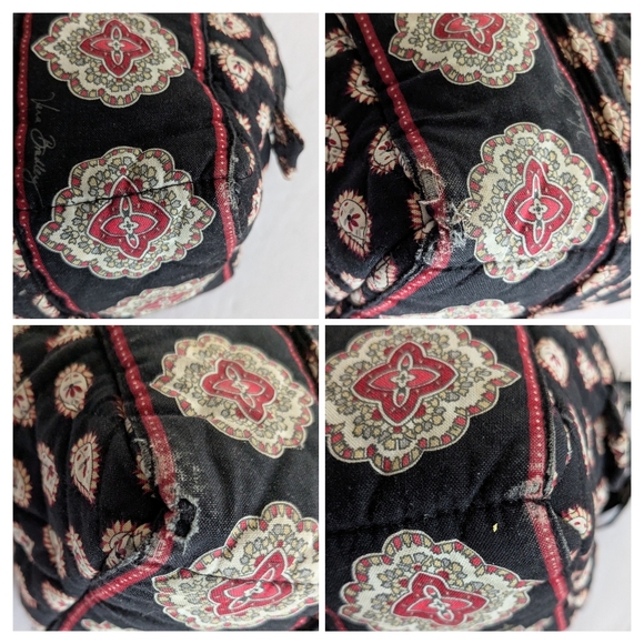 Vera Bradley Black Floral Print Shoulder Bag - Picture 6 of 12